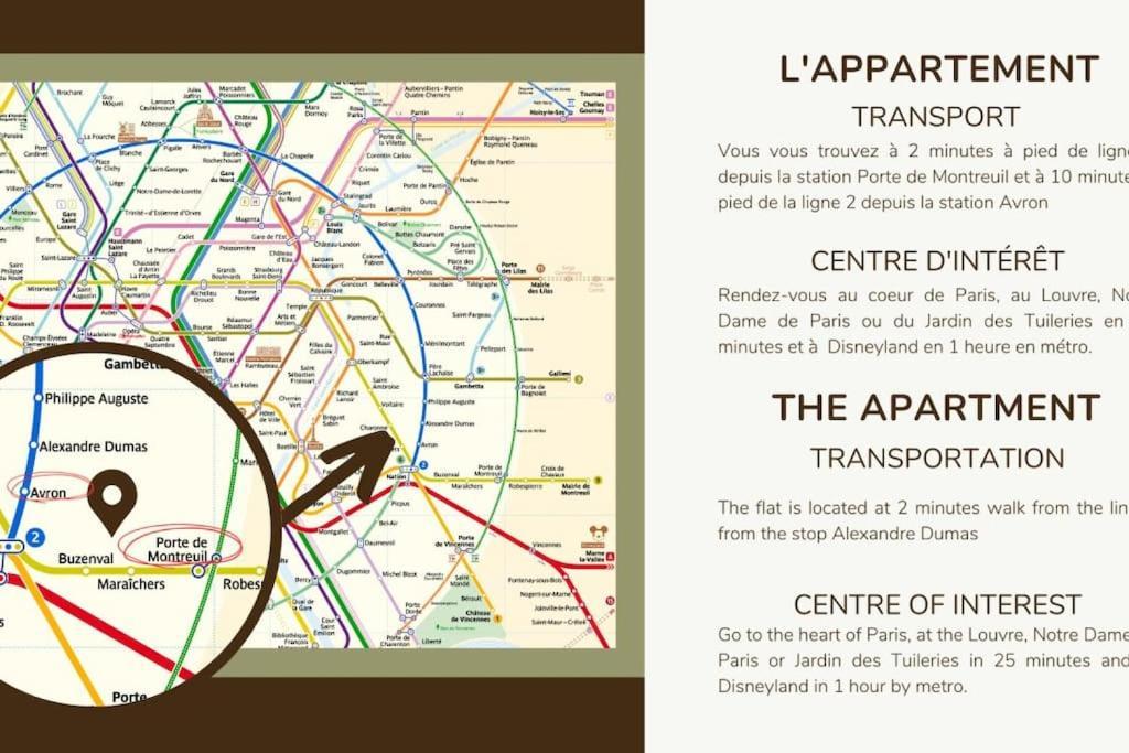 31.Appart 8Pers#3 Bedroom #Pere Lachaise #Nation Paříž Exteriér fotografie